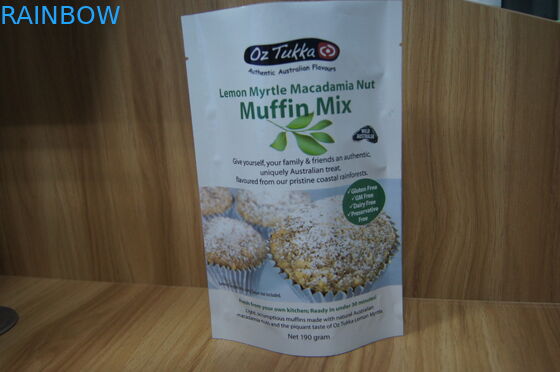 Levante-se o pó plástico da proteína/o Ziplock de empacotamento feito sob encomenda saco do açúcar/edulcorante