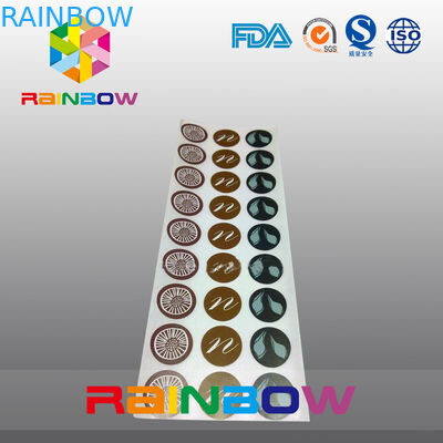 Luva de papel redonda feita sob encomenda que empacota, etiquetas adesivas do psiquiatra da etiqueta para porcas ativadas