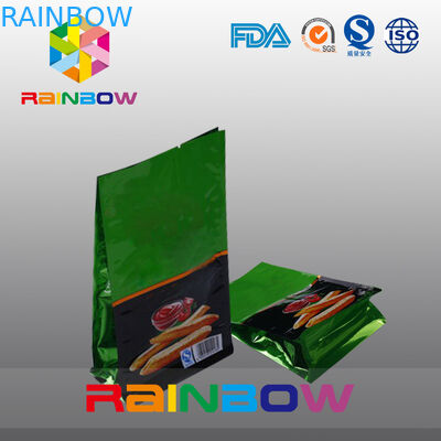 Saco de plástico da folha de alumínio, malote do selo da parte inferior lisa 8 para o alimento de petisco/batatas fritas