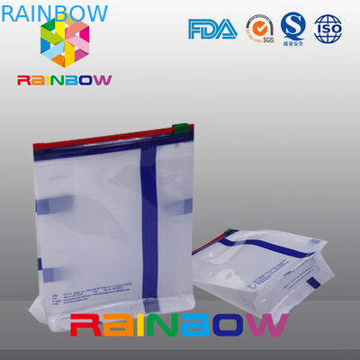 Malote branco do reforço da parte inferior lisa do selo de Qual do tamanho feito sob encomenda com o Ziplock da corrediça para o empacotamento de alimento