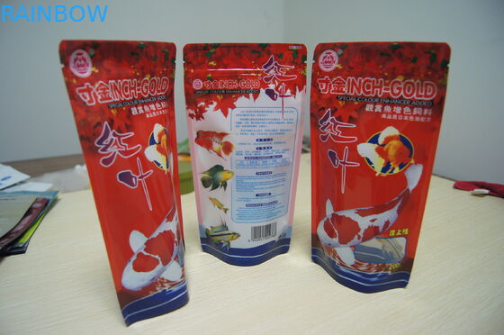 Vívidos impressos levantam-se o malote do empacotamento de alimentos para animais de estimação da isca dos peixes da folha de alumínio do fechamento do fecho de correr