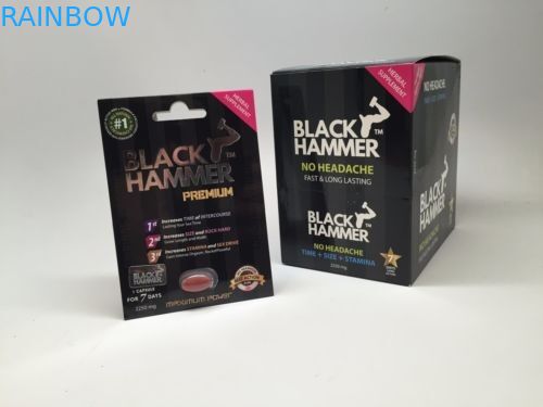 Caixa de papel da mamba vermelha para o empacotamento masculino dos comprimidos/cartão do realce do sexo