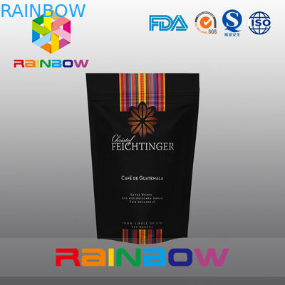 Levante-se os malotes plásticos que empacotam o saco de feijões do café da folha de alumínio com válvula e zíper