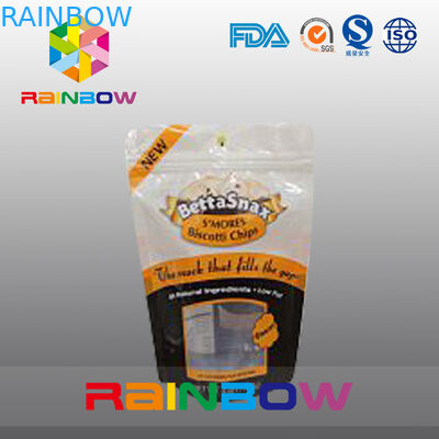 Levante-se os malotes plásticos claros Ziplock que empacotam com furo do cair da borboleta para o alimento dos doces/petisco