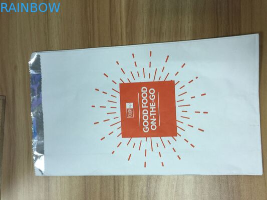 O papel de embalagem Alinhou a folha dentro do projeto personalizado sacos de empacotamento do frango assado