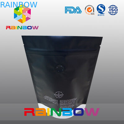 Os sacos inferiores plásticos do reforço/levantam-se o saco com Ziplock e janela para o feijão de café à terra