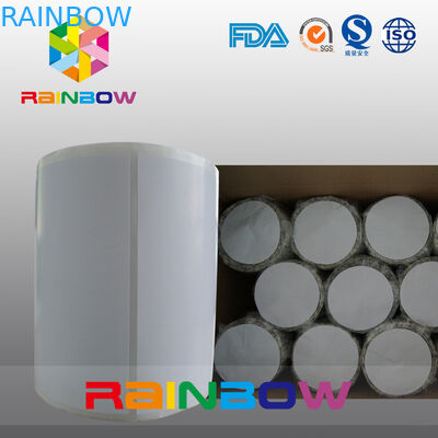 A luva do psiquiatra do retângulo da planície do rolo papel branco/vazio de nenhuma cópia etiqueta o tamanho feito sob encomenda