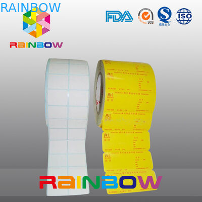 A luva do psiquiatra do retângulo da planície do rolo papel branco/vazio de nenhuma cópia etiqueta o tamanho feito sob encomenda