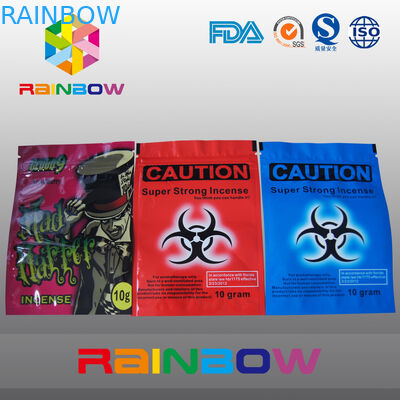 O Ziplock erval do incenso do cuidado feito sob encomenda do logotipo ensaca o saco químico do fumo da especiaria do vudu de 10g 4g
