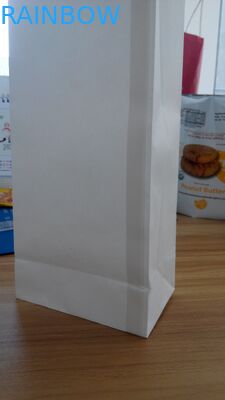 Saco de empacotamento branco Ziplock do papel de embalagem do laço inferior quadrado da lata para o alimento do café/petisco