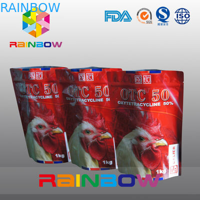 Levante-se o malote dos alimentos para animais de estimação com zíper/saco animal plástico do alimento de Tukey do produto comestível