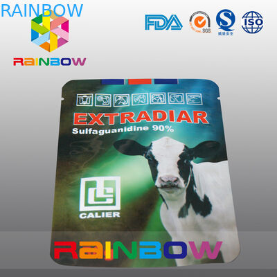 A vaca de leiteria do malote dos alimentos para animais de estimação da folha de alumínio levanta-se o empacotamento de alimento