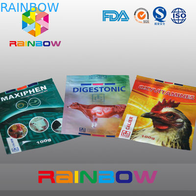 malote dos alimentos para animais de estimação do saco do empacotamento de alimento do animal de estimação 100g/vaca com logotipo feito sob encomenda impresso