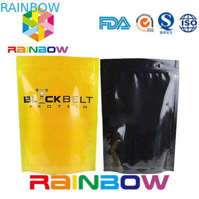 Lustroso esteja suplementa acima o saco de pó de empacotamento do fechamento do fecho de correr do malote da folha de alumínio