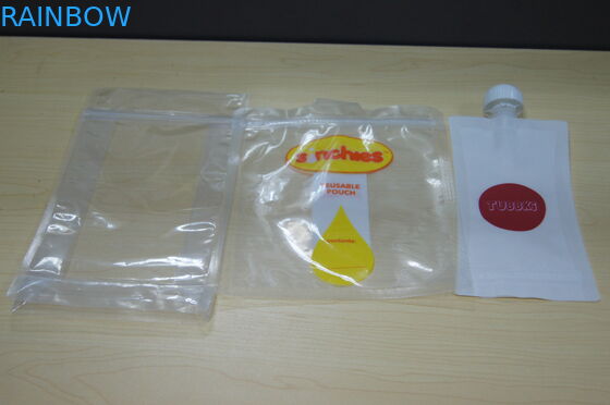 O produto comestível Resealable levanta-se o costume Ziplock dos sacos do bico do lado do comida para bebé impresso