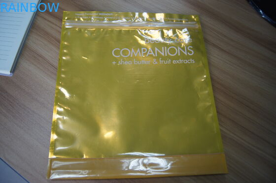 Saco de empacotamento cosmético plástico da exposição dianteira transparente com zíper