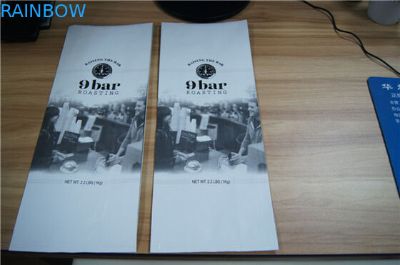 Sacos de café de empacotamento da folha de alumínio do saco inferior do petisco de Matt Mylar do reforço com válvula