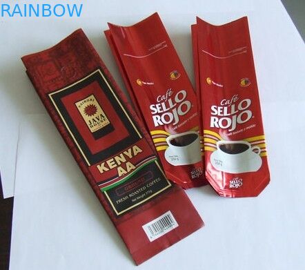 Projete o saco de café da folha com a uma válvula de desgaseificação da maneira, verde/preto