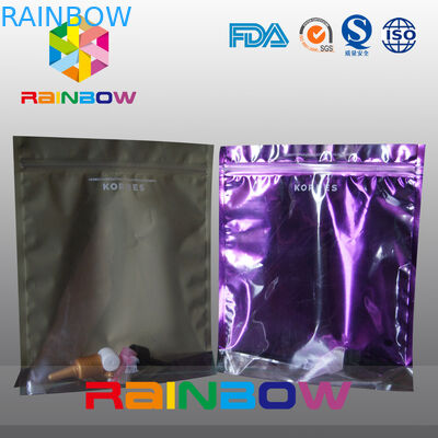 Resealable levante-se sacos cosméticos pequenos da exposição com zíper e janela