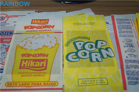 Parte superior personalizada Brown lisa dos sacos de papel da parte inferior de produto comestível aberta para o petisco