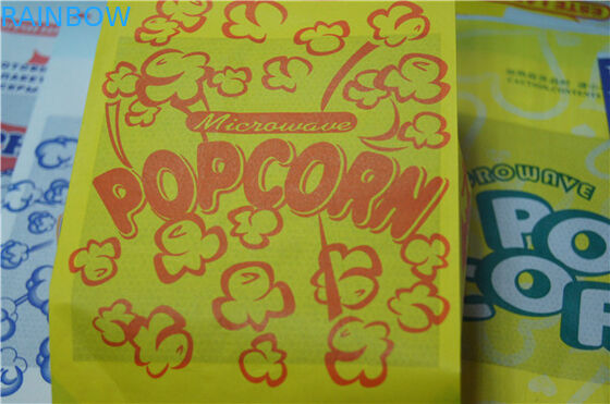 Parte superior personalizada Brown lisa dos sacos de papel da parte inferior de produto comestível aberta para o petisco