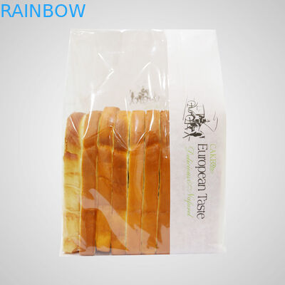 O saco de papel branco de Kraft para o pão/levanta-se malotes com Mylar e a janela clara