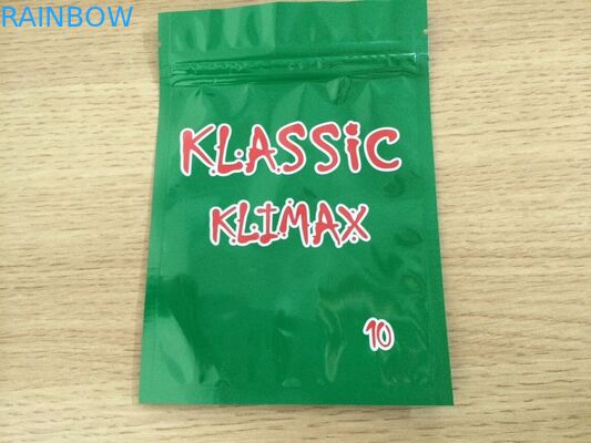 Empacotamento laminado reciclado da folha de alumínio erval - saco do Ziplock de Mylar do incenso