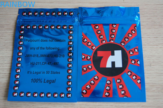 Empacotamento laminado reciclado da folha de alumínio erval - saco do Ziplock de Mylar do incenso