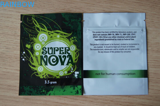 Saco laminado fechamento de empacotamento selado 3 lados do fecho de correr do malote da folha de alumínio para o alimento