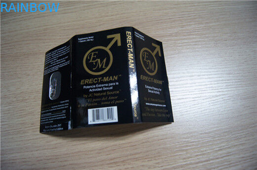 Cartão de papel de empacotamento do cartão ERECT-MAN da caixa e da bolha de exposição do comprimido do realce do sexo