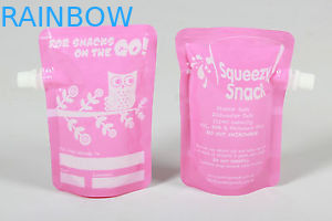 Malote líquido reusável do bico do alimento da certificação de FDA com leakproof