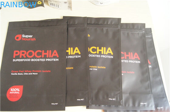 A impressão personalizada levanta-se o saco de empacotamento do malote da folha para o pó da proteína