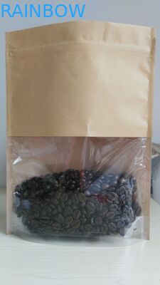 Os sacos de papel personalizados recicláveis levantam-se o OEM do saco de papel de Brown Kraft