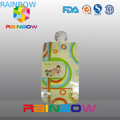 Malote do bico do malote do comida para bebé do produto comestível que empacota com bico superior & o zíper durável