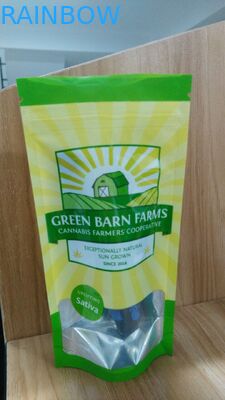 Personalizado levante-se sacos laminados do zíper da folha de alumínio do alimento com janela clara