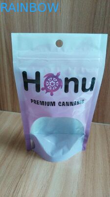 Personalizado levante-se sacos laminados do zíper da folha de alumínio do alimento com janela clara