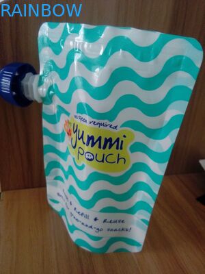 O empacotamento impermeável reusável do malote do bico levanta-se o malote Ziplock do comida para bebé com bico