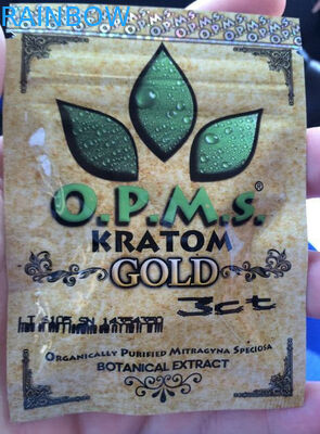O empacotamento erval do incenso do kratom feito sob encomenda/3ct OPMS encerra o saco do kratom