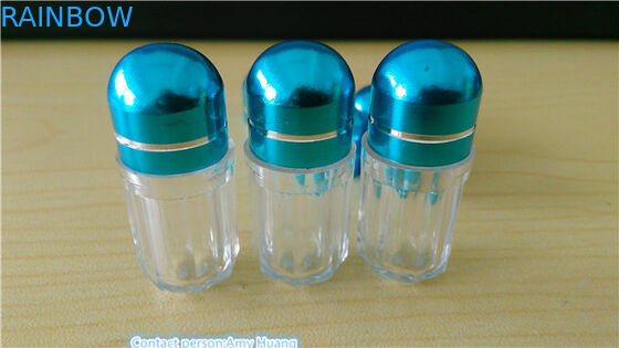 Garrafas de pílulas de plástico pequenas reutilizáveis recipientes vazios de pílulas de plástico para cápsula única