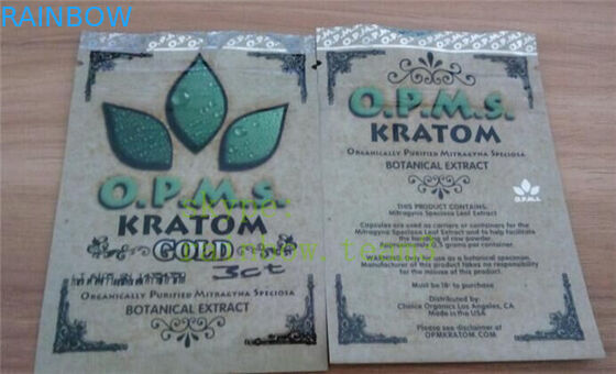 Do ouro botânico do extrato de OPMS Kratom os sacos ervais fecham sacos de plástico