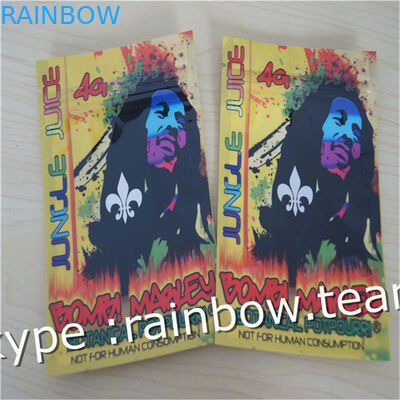 Saco lateral do zíper do selo do saco três ervais do incenso/saco erval feito sob encomenda do incenso para o saco do saquinho de 1g /2g /3g/4g/5g para o pó