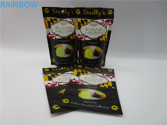 O saco Resealable que empacota, 8oz do petisco do produto comestível está acima sacos de empacotamento do petisco Foil alinhado