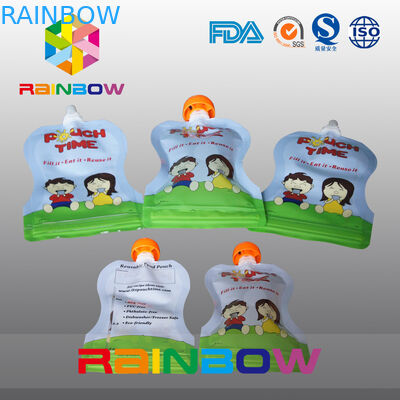 Malotes jorrados transparentes Ziplock que empacotam para o suco de fruto/leite