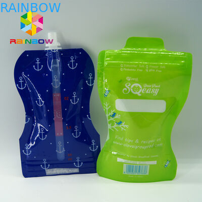 Malotes jorrados transparentes Ziplock que empacotam para o suco de fruto/leite