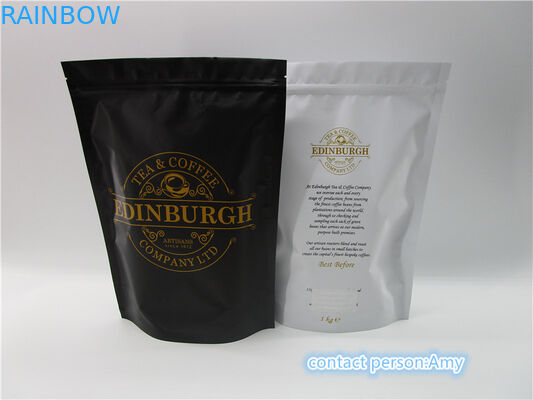 Levante-se os malotes plásticos que empacotam, sacos do café de café da folha de alumínio que desgaseificam a válvula