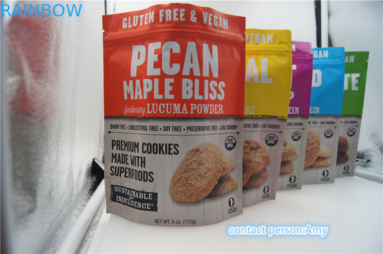 biscoito relativo à promoção do chocolate de 2017 projetos novos que empacota o malote do queijo de bag/10oz com zíper