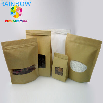 Malote sacos de papel/3 lateral personalizado do selo de Kraft do café do laço da lata Resealable