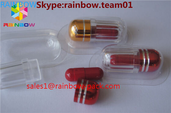 garrafa de comprimido do sexo da cápsula do recipiente plástico do recipiente da garrafa de comprimido do sexo da garrafa de comprimido com as garrafas de comprimido plásticas do tampão do metal