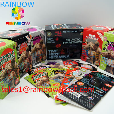 cartão de empacotamento de carimbo quente da bolha do bloco do cartão 3D de papel com êxtase clara da folha