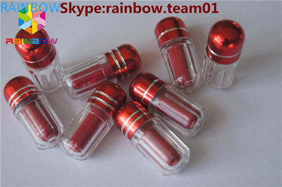 o plástico vazio encerra a bolha rhino7 do tampão do metal & o rinoceronte 25 cápsulas vazias do plástico das cápsulas vazias da cor encerra a caixa